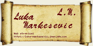 Luka Markešević vizit kartica